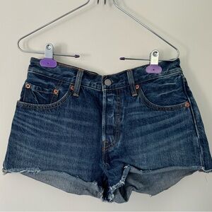 Levi's Dark Blue Denim Jean Shorts